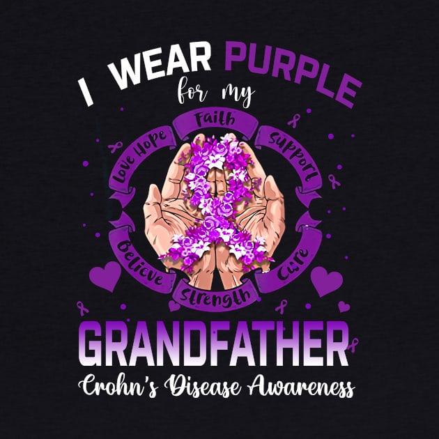 I Wear Purple For My Grandfather Crohn's Disease Awareness by thavylanita